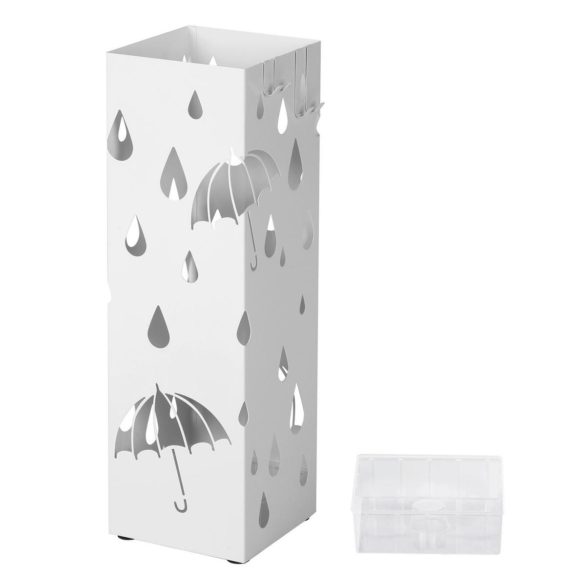 SCHIRMSTÄNDER - Weiß, Trend, Metall (15,5/49/15,5cm) - Boxxx