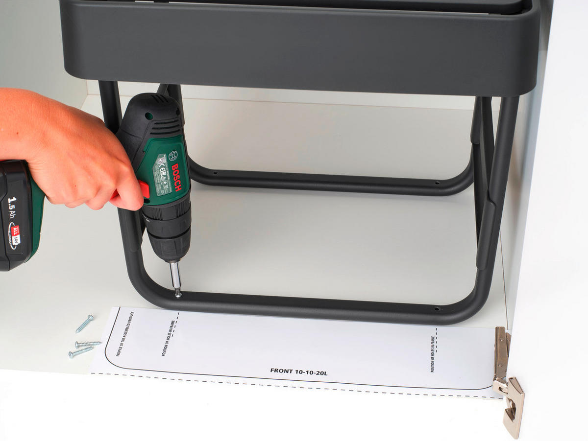 VGRADNI KOŠ ZA SMETI - zelena/antracit, Basics, umetna masa (40,4/39,6/48,1cm) - Brabantia