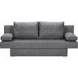 SCHLAFSOFA in Webstoff Grau  - Alufarben/Grau, Design, Kunststoff/Textil (190/74-86/80cm) - Carryhome