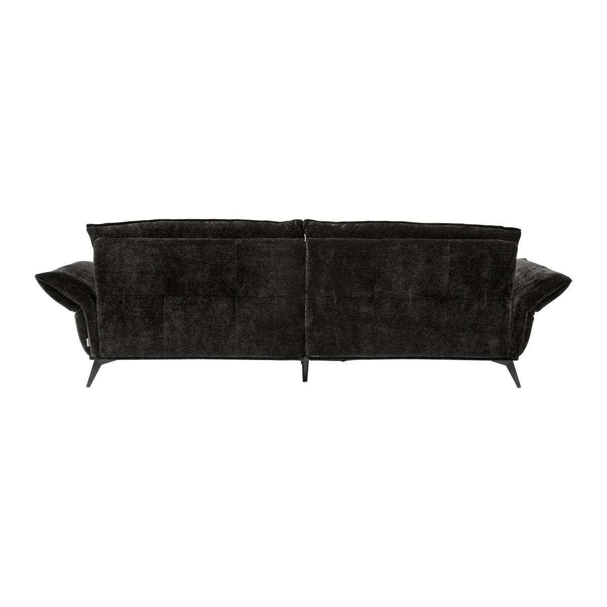 MEGASOFA Flachgewebe Dunkelbraun  - Dunkelbraun/Schwarz, Modern, Textil/Metall (272/87/107cm) - MID.YOU