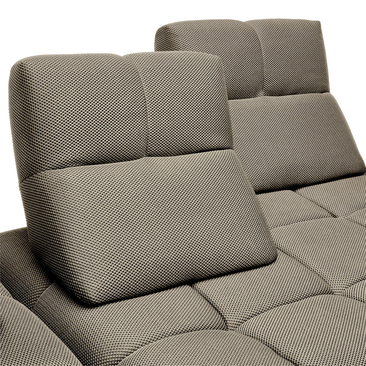 ECKSOFA Struktur Beigebraun  - Beigebraun/Schwarz, Design, Kunststoff/Textil (233/313cm) - Belluti