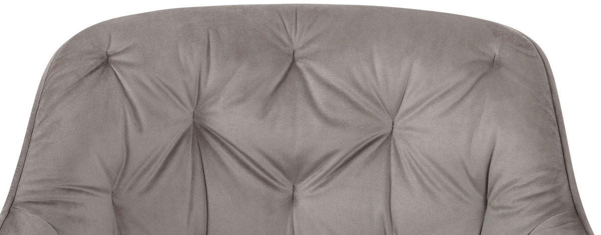 ARMLEHNSTUHL  in Eisen Samt  - Hellbraun/Schwarz, MODERN, Textil/Metall (60/84/64cm) - Livetastic