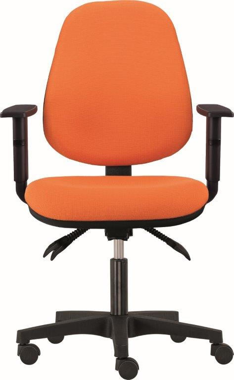 OTOČNÁ STOLIČKA PRE MLÁDEŽ, oranžová - oranžová/čierna, Konventionell, kov/textil (47-60/106-119/47cm) - Xora