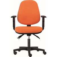 OTOČNÁ ŽIDLE PRO MLADÉ, oranžová - oranžová/černá, Konvenční, kov/textil (47-60/106-119/47cm) - Xora