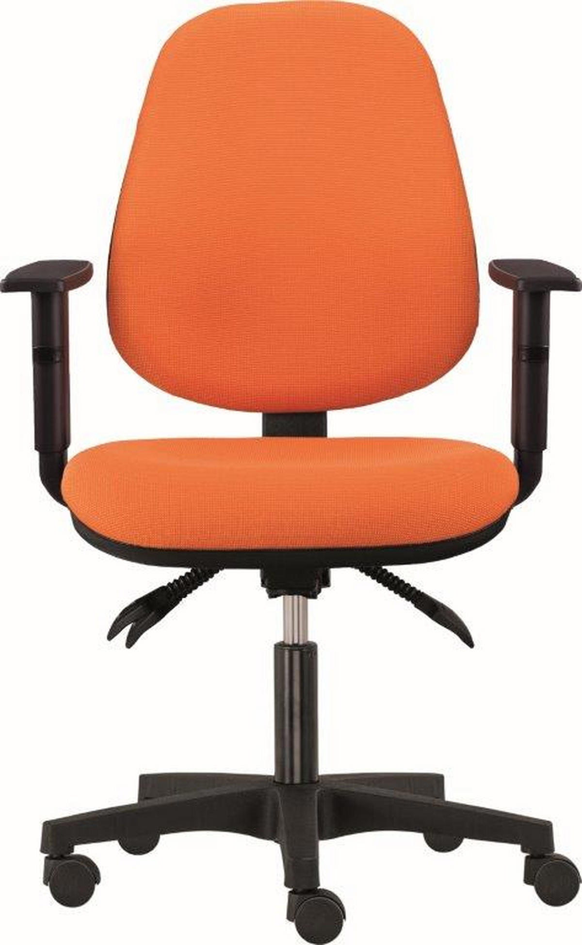 OTOČNÁ ŽIDLE PRO MLADÉ, oranžová - oranžová/černá, Konvenční, kov/textil (47-60/106-119/47cm) - Xora