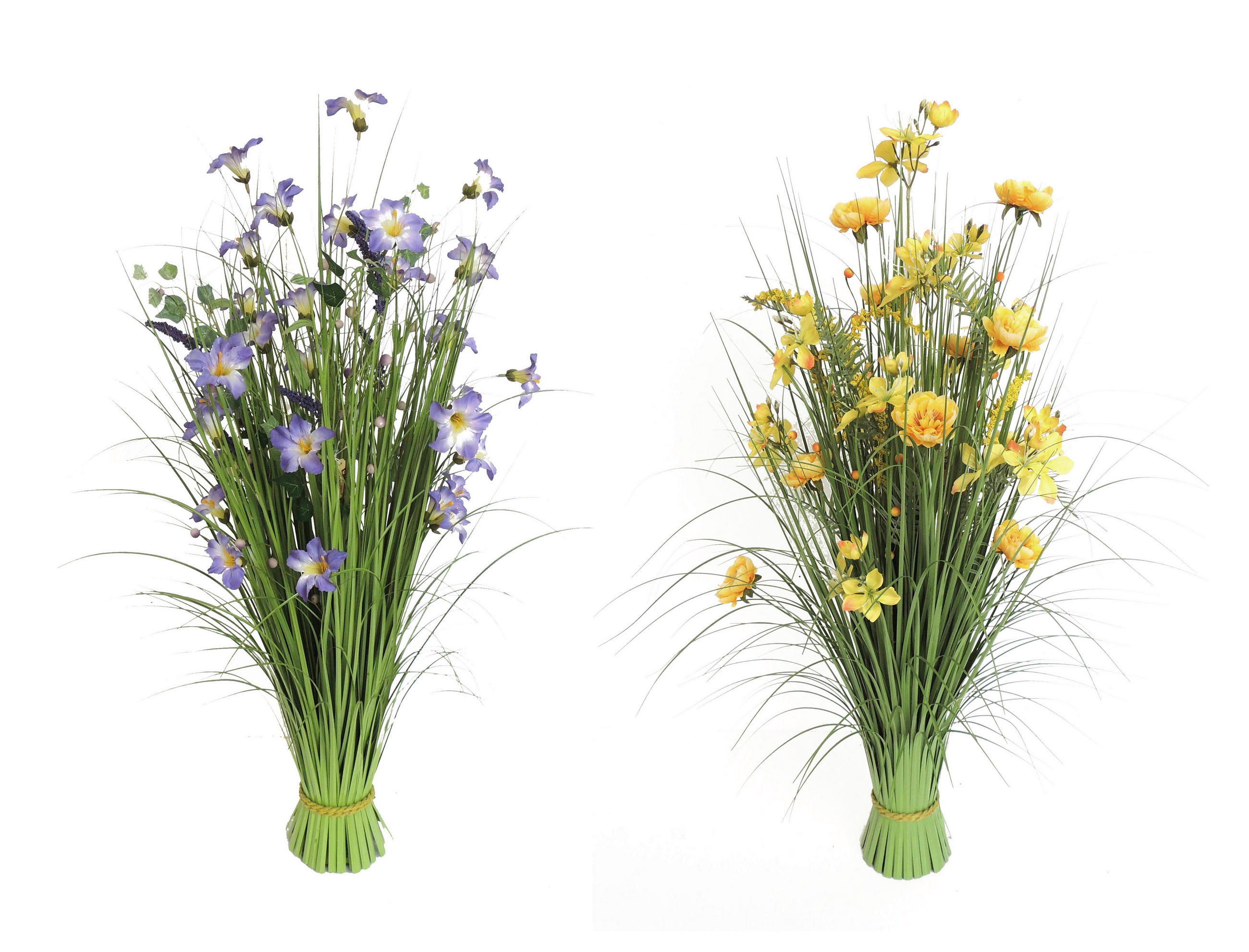 Iarbă Decorativă - lila/galben, Lifestyle, plastic/metal (100cm)