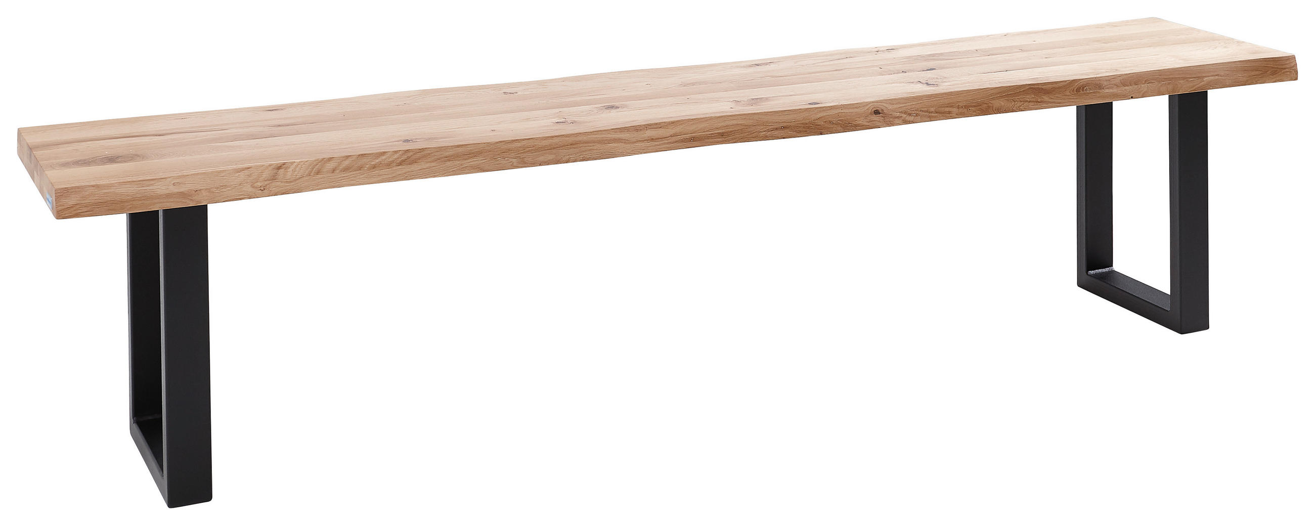 Sitzbank 200/46/40 cm in Schwarz, Eichefarben