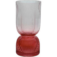 VASE 18 cm  - Weiß Hochglanz/Rot, Basics, Glas (10/22cm)