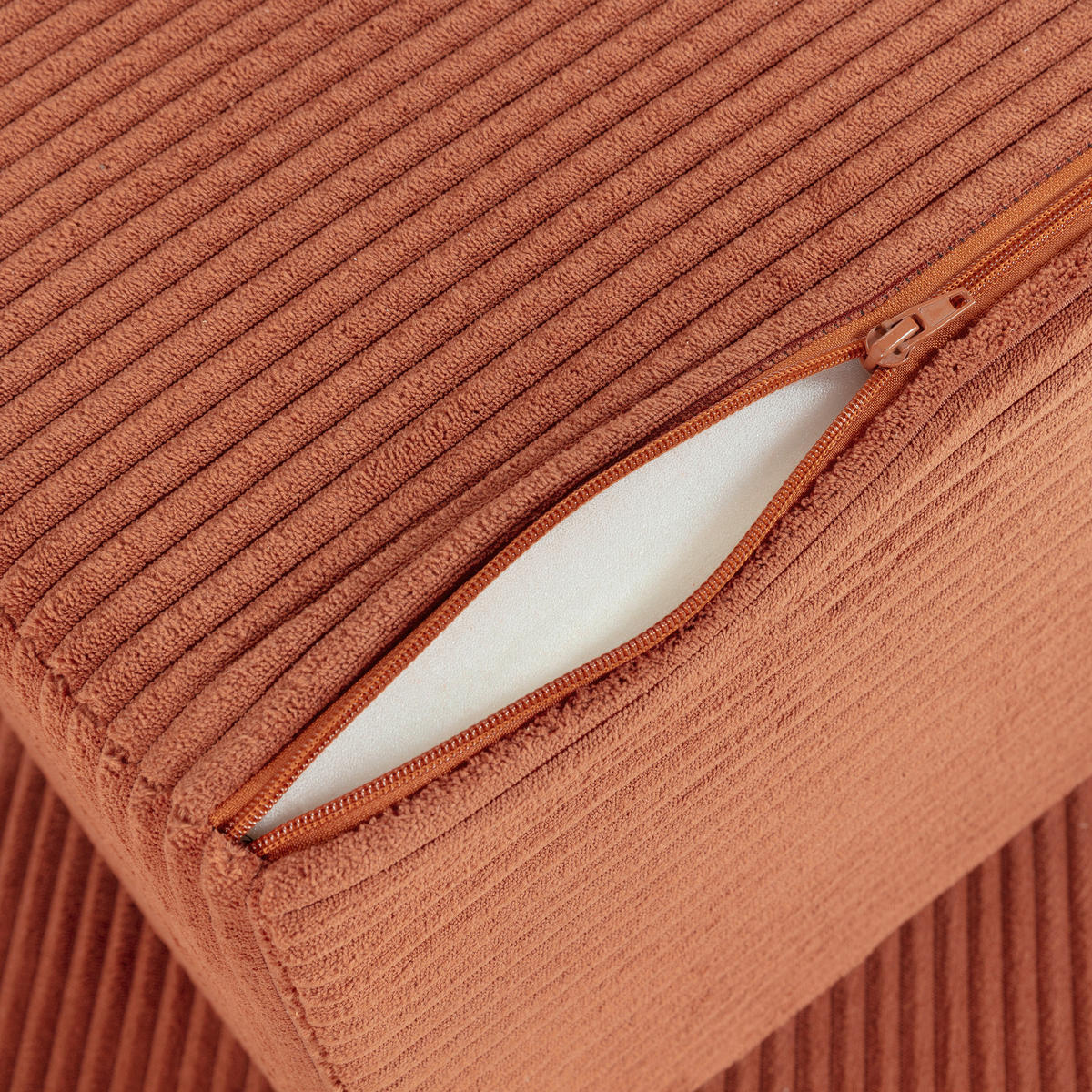 SCHLAFSOFA Cord Terracotta  - Terracotta, MODERN, Textil (200/70/90cm) - Livetastic