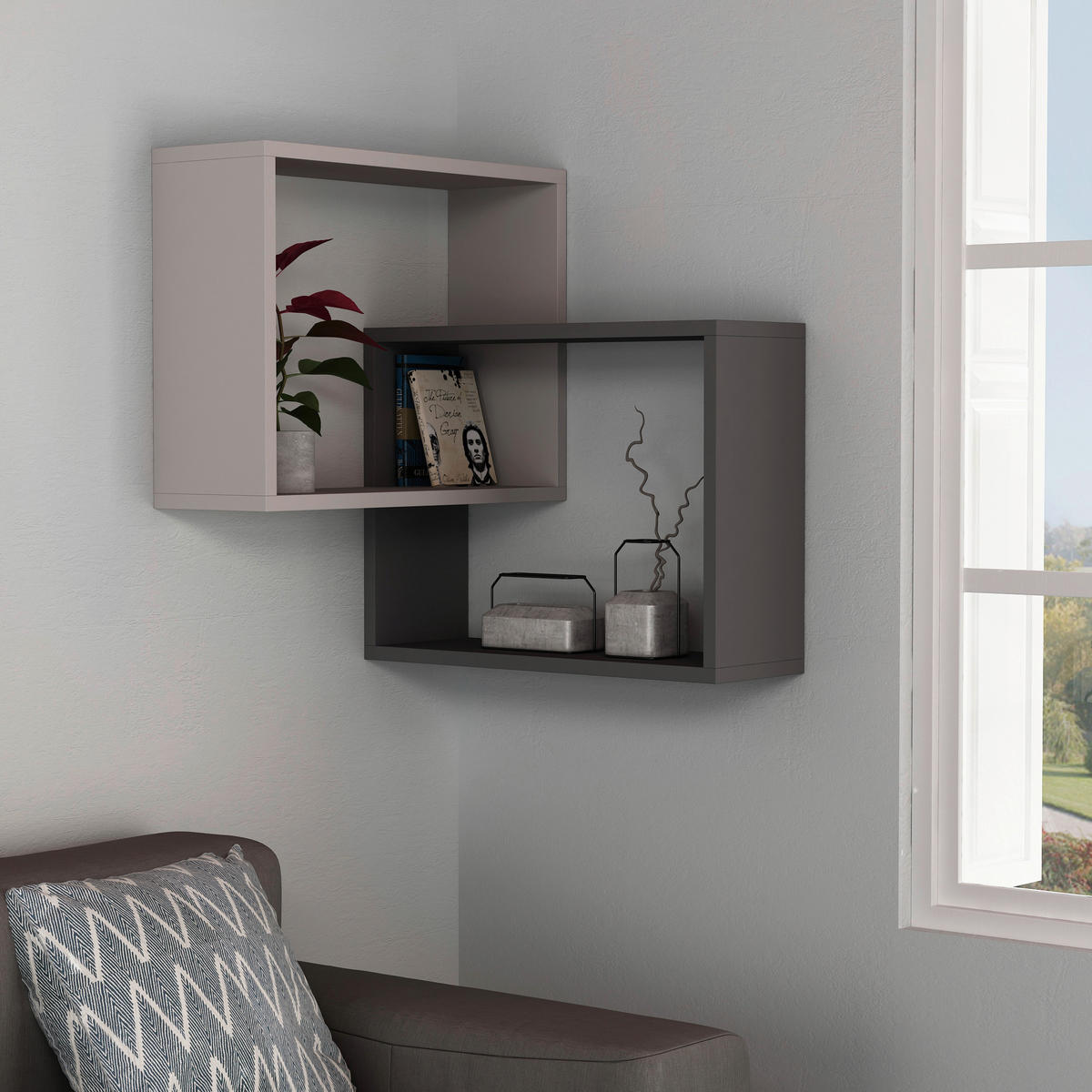 WANDBOARD in 60/68/20 cm Beige  - Beige, Design, Holzwerkstoff (60/68/20cm) - Livetastic