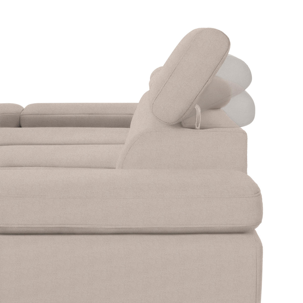 HÖRNSOFFA i vävt tyg beige  - beige/svart, Modern, metall/textil (93/90/277cm) - MID.YOU