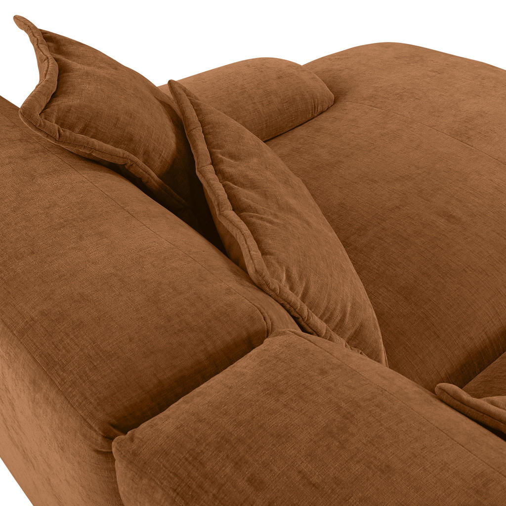Thumbnail - Carryhome Ecksofa, Rost, Textil, 2-3-Sitzer, Füllung: Polyetherschaumkern, Ottomane rechts, L-Form, 274x174 cm, Stoffaus...