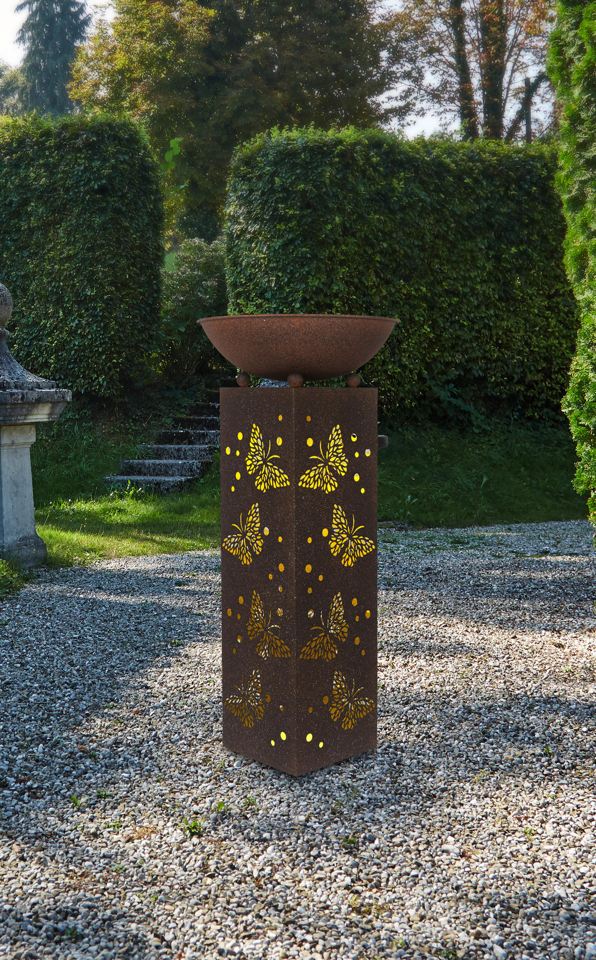 SOLARLEUCHTE  - Rostfarben, Basics, Kunststoff/Metall (34/34/72cm) - Ambia Garden