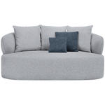 2-SITZER-SOFA in Chenille Grau  - Blau/Schwarz, MODERN, Kunststoff/Textil (177/86/105cm) - Hom`in
