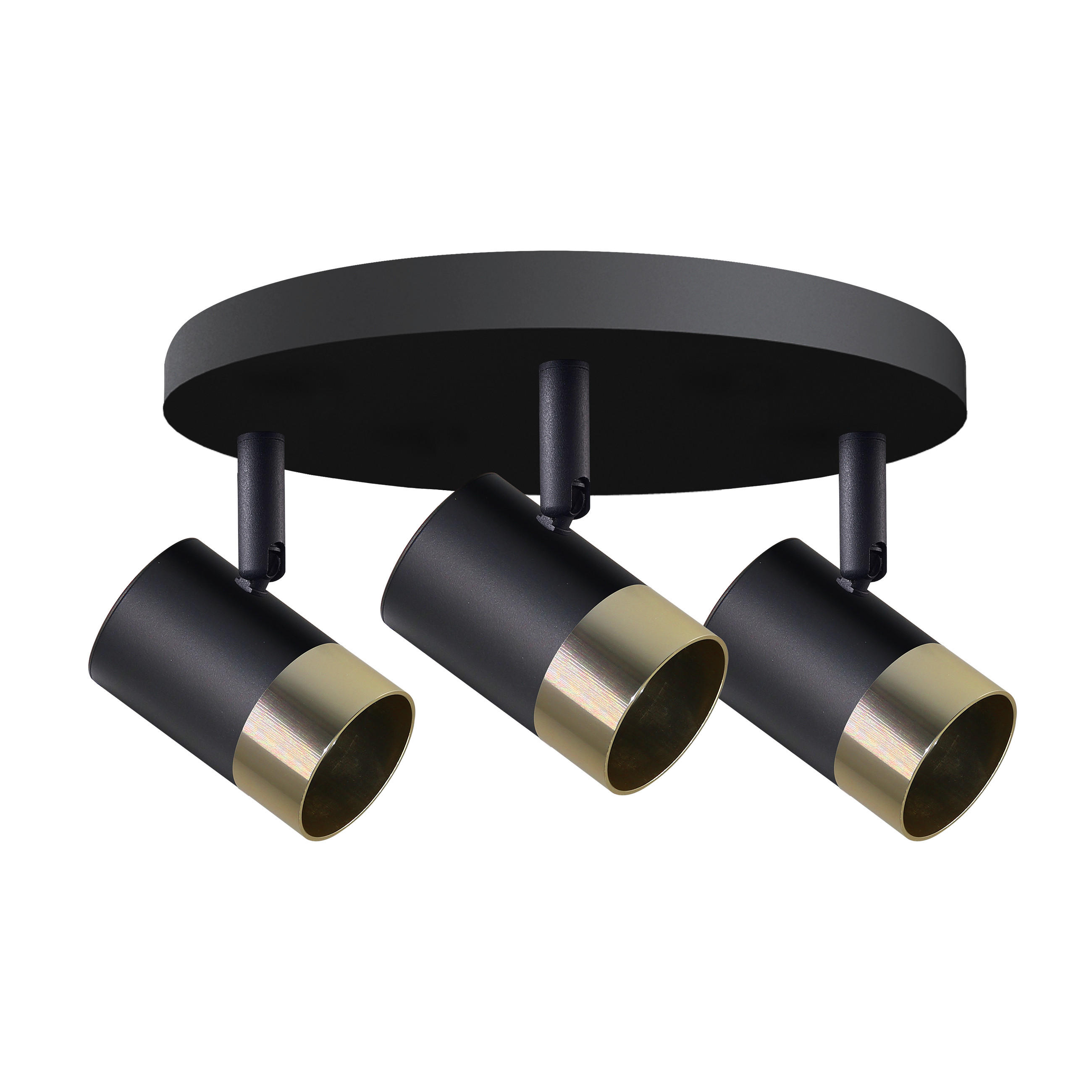 DECKENLEUCHTE    32/32/14 cm  - Goldfarben/Schwarz, Design, Metall (32/32/14cm)