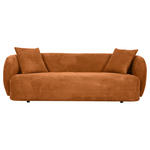 BIGSOFA in Flachgewebe Kupferfarben  - Schwarz/Kupferfarben, KONVENTIONELL, Kunststoff/Textil (228/73/103cm) - Ambia Home