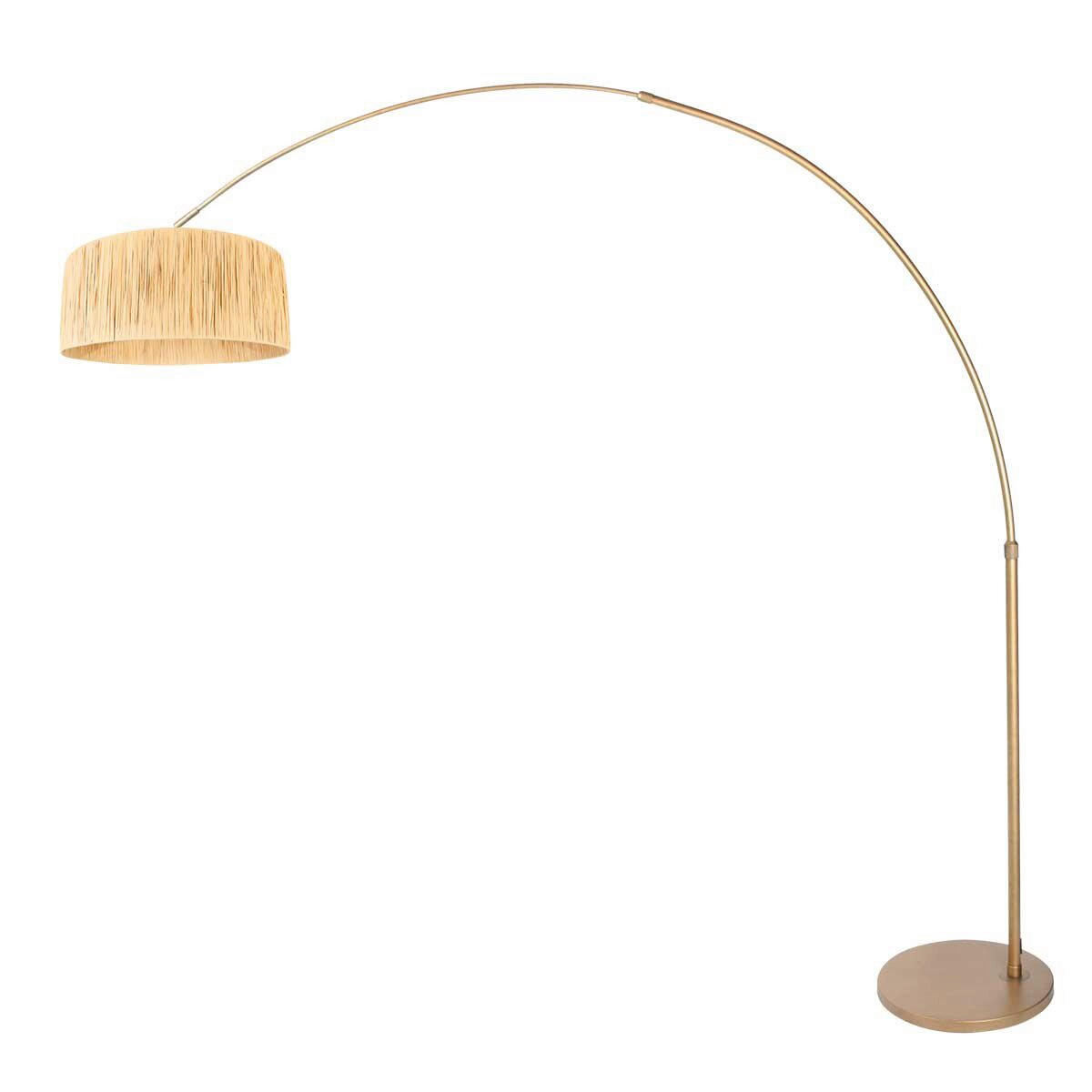 STEHLEUCHTE - Beige/Bronzefarben, Trend, Naturmaterialien/Metall (50/240/230cm)
