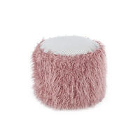 TABURETKA „PUFF“, 45/38/45 cm - ružová, Basics, plast (45/38/45cm)