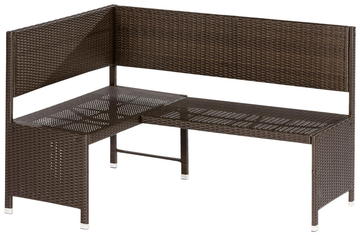GARTENBANK  in Braun  - Beige/Braun, KONVENTIONELL, Kunststoff/Textil (100/148cm) - Gardenson