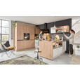 EINBAUKÜCHE   - Eichefarben/Weiß, Design, Holzwerkstoff - Dieter Knoll