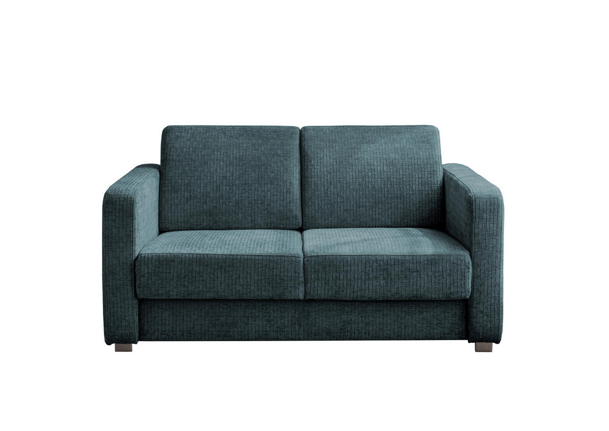 SCHLAFSOFA Mikrofaser Türkis  - Türkis/Chromfarben, Basics, Kunststoff/Textil (159/88/87cm) - Livetastic