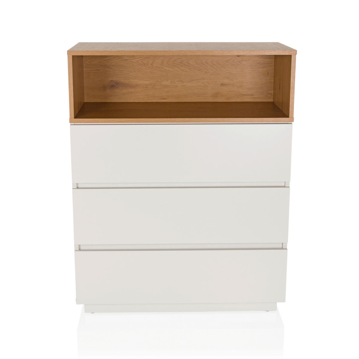 KOMMODE  in 80/100/40 cm  - Eichefarben/Weiß, MODERN, Holzwerkstoff/Kunststoff (80/100/40cm) - MID.YOU