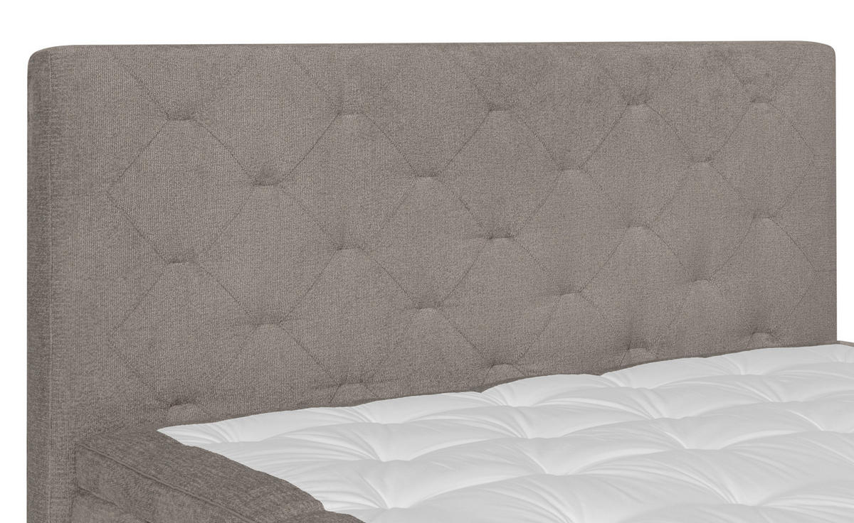 BOXSPRINGBETT 160/200 cm  in Graubraun  - Eichefarben/Graubraun, Konventionell, Holz/Textil (160/200cm) - Welnova