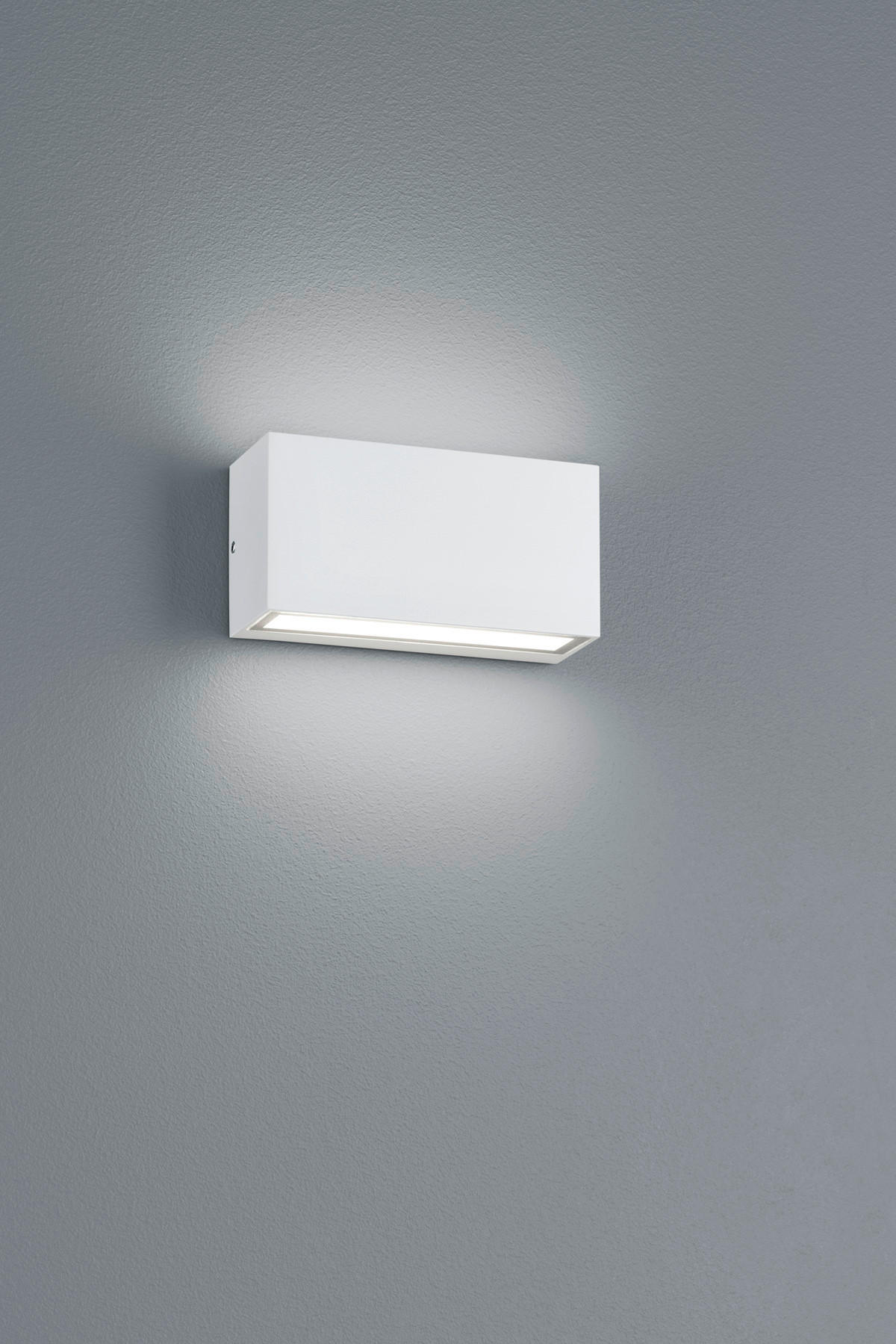 AUßENWANDLEUCHTE TRENT 14/5/7 cm   - Weiß, Design, Metall (14/5/7cm) - Trio Leuchten