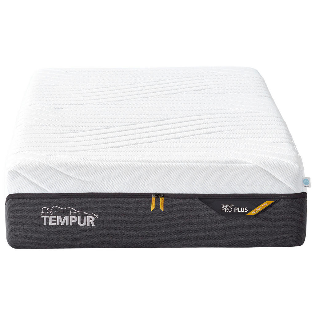 Thumbnail - Tempur Matratze Pro Plus® Coolquilt, Anthrazit, Weiß, Textil, Füllung: Viskoelastischer Kern, rechteckig, 100x200 cm, Üb...