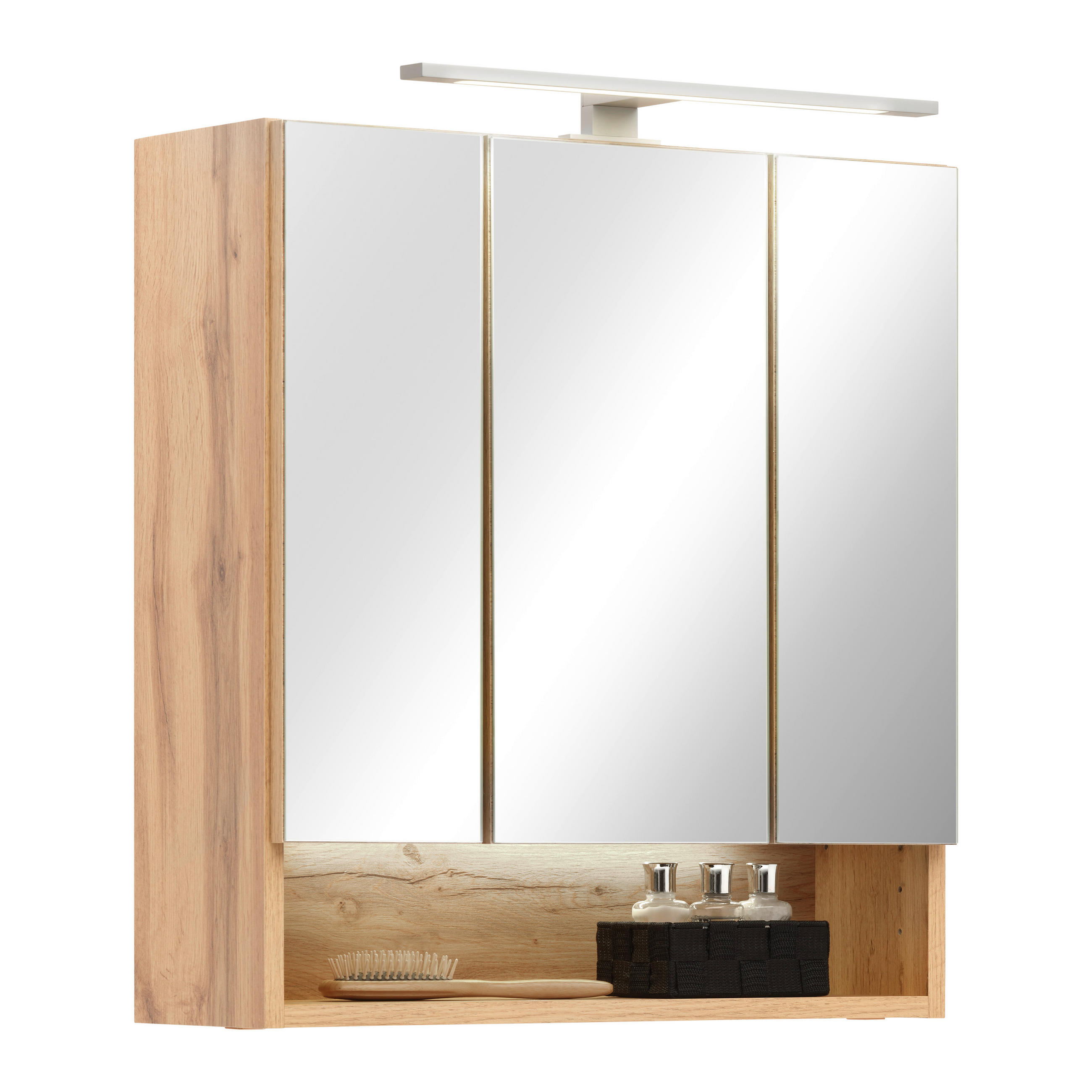Spiegelschrank Jakarta 60/64/20 cm  - Eiche Wotan, MODERN, Glas/Holzwerkstoff (60/64/20cm) - Held