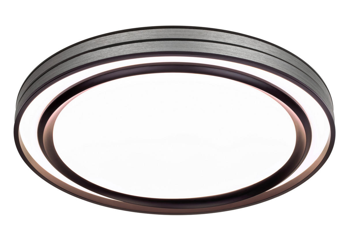 LED PLAFONJERA - bela/crna, Osnovno, metal/plastika (49/7,5cm) - Novel
