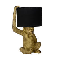 NAMIZNA SVETILKA  Extravaganza Chimp   30/30/45 cm          - zlate barve/črna, Trend, umetna masa/tekstil (30/30/45cm)