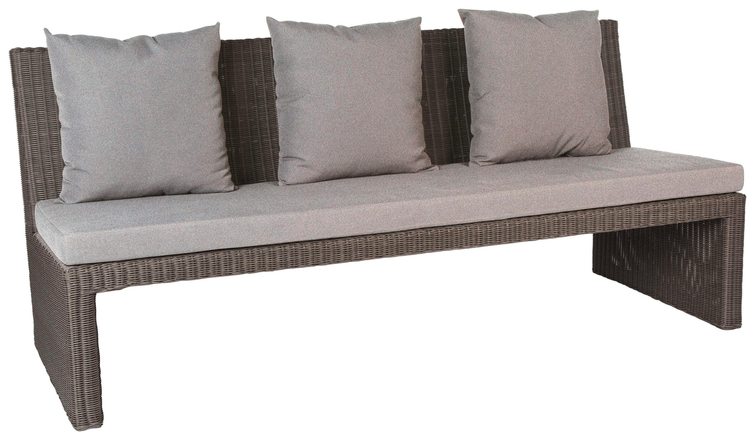 GARTENBANK 182/86/70 cm  Aluminium  - Hellgrau/Alufarben, Design, Kunststoff/Textil (182/86/70cm) - Stern