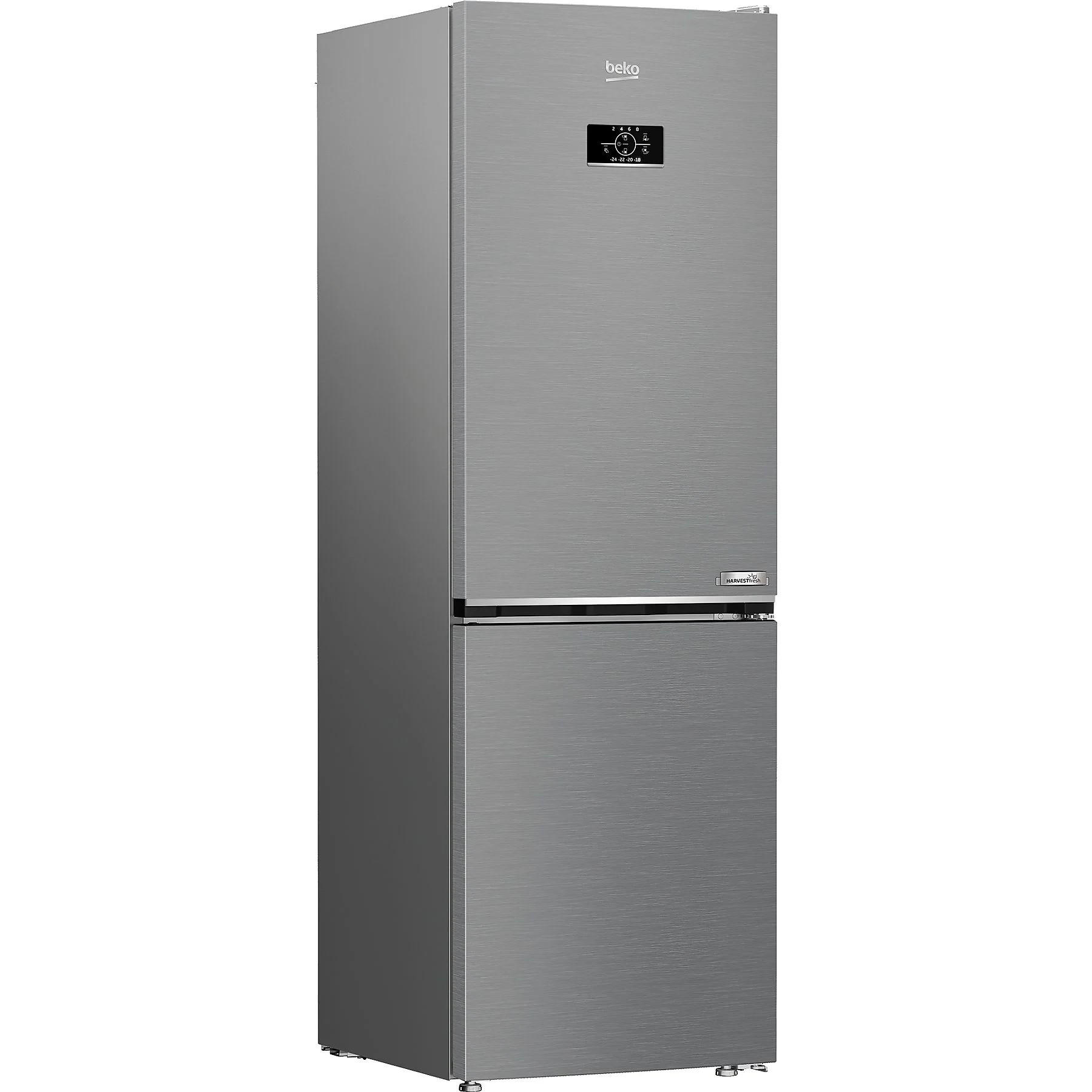 KÜHL-GEFRIER-KOMBINATION B5RCNA366HXB1  - Edelstahlfarben, Basics, Metall (59,5/186,5/66,3cm) - Beko