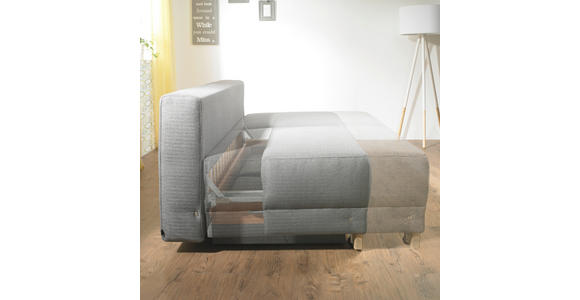 SCHLAFSOFA Grau  - Eichefarben/Grau, Design, Holz/Textil (200/93/102cm) - Novel