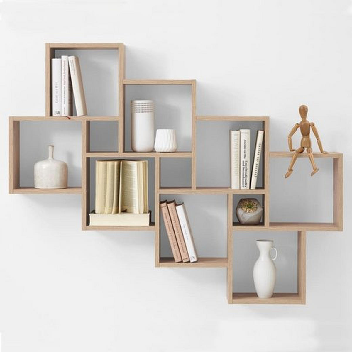 WANDREGAL 95/121/16 cm  - Eichefarben, KONVENTIONELL, Holzwerkstoff (95/121/16cm) - MID.YOU