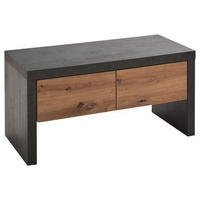 GARDEROBENBANK 91/45/38 cm  - Eichefarben/Anthrazit, Design, Holz/Holzwerkstoff (91/45/38cm) - Voleo