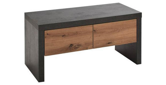 GARDEROBENBANK Balkeneiche Anthrazit, Eichefarben - Eichefarben/Anthrazit, Design, Holz (91/45/38cm) - Voleo