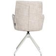 ARMLEHNSTUHL  in Eisen Chenille  - Creme, Design, Textil/Metall (59/90,5/62,5cm) - Novel