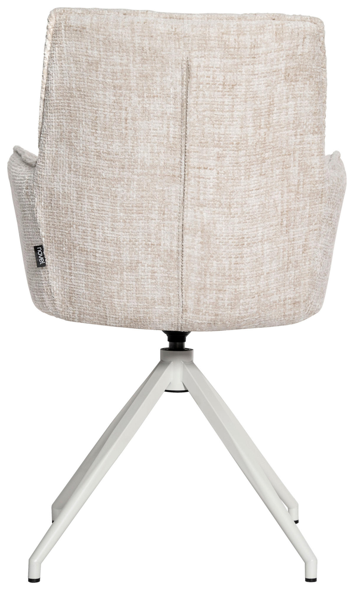 ARMLEHNSTUHL  in Eisen Chenille  - Beige/Creme, Design, Textil/Metall (59/89,5/63cm) - Novel