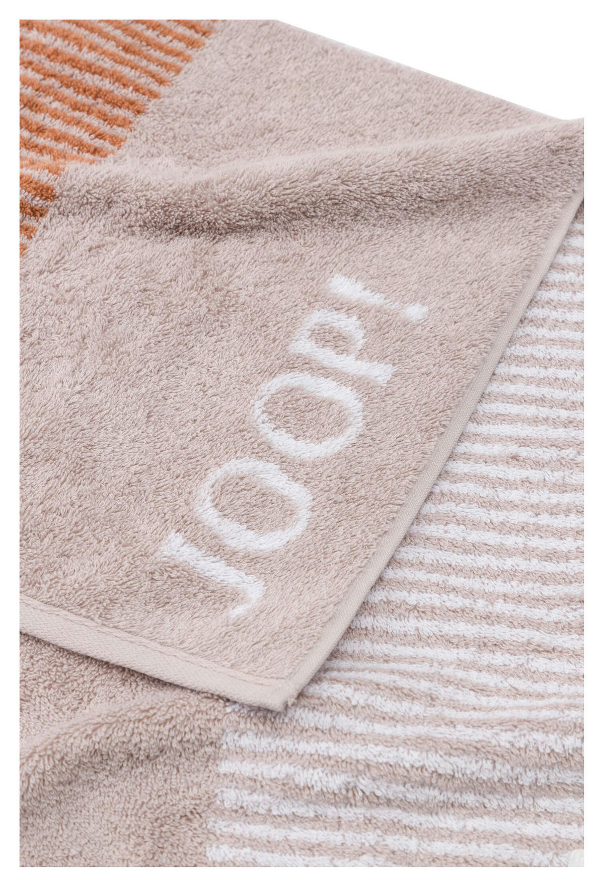 HANDTUCH DIVIDED SQUARES Naturfarben, Beige  - Beige/Naturfarben, Basics, Textil (50/100cm) - Joop!