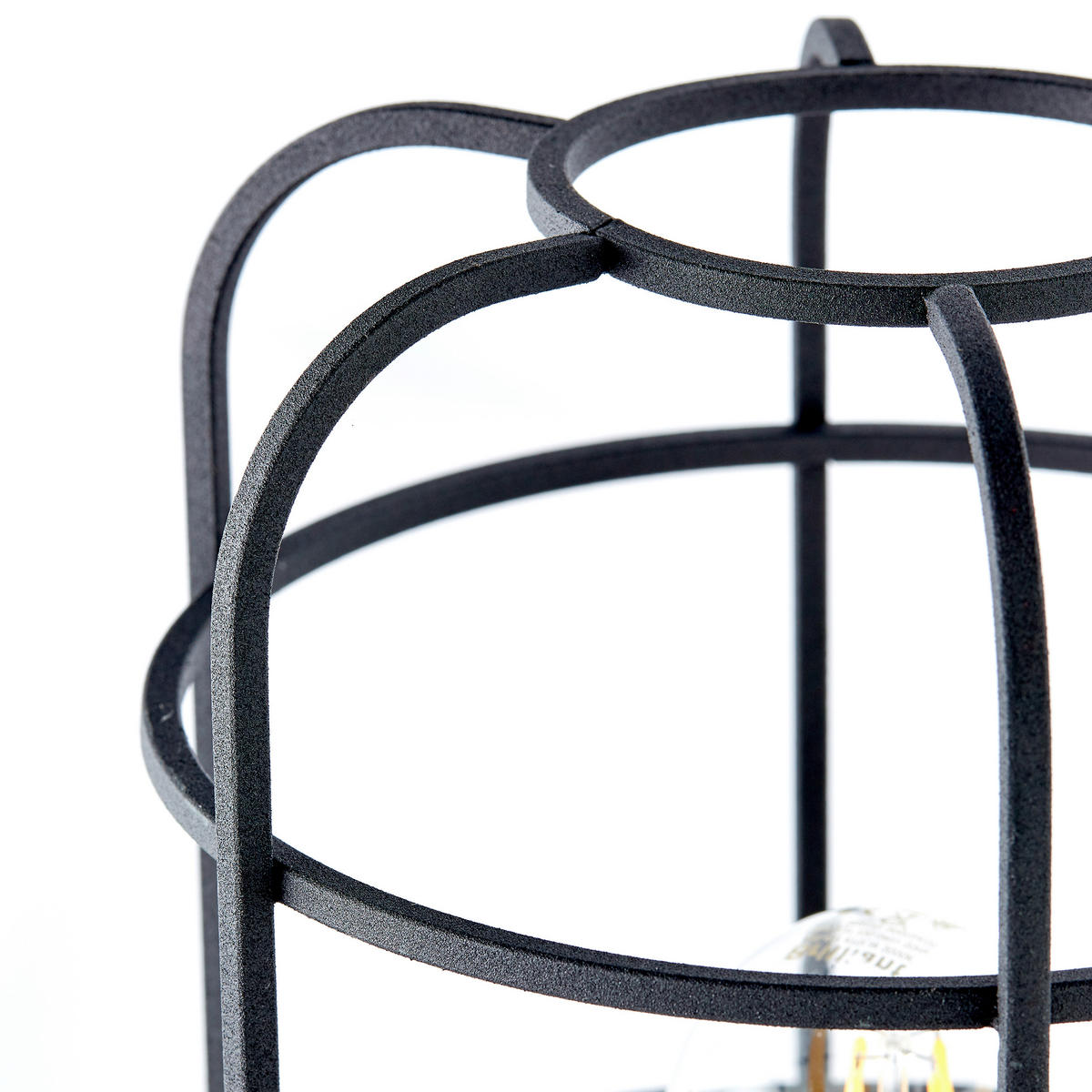 TISCHLEUCHTE 20/26,5 cm   - Schwarz/Braun, Design, Holz/Metall (20/26,5cm) - Brilliant