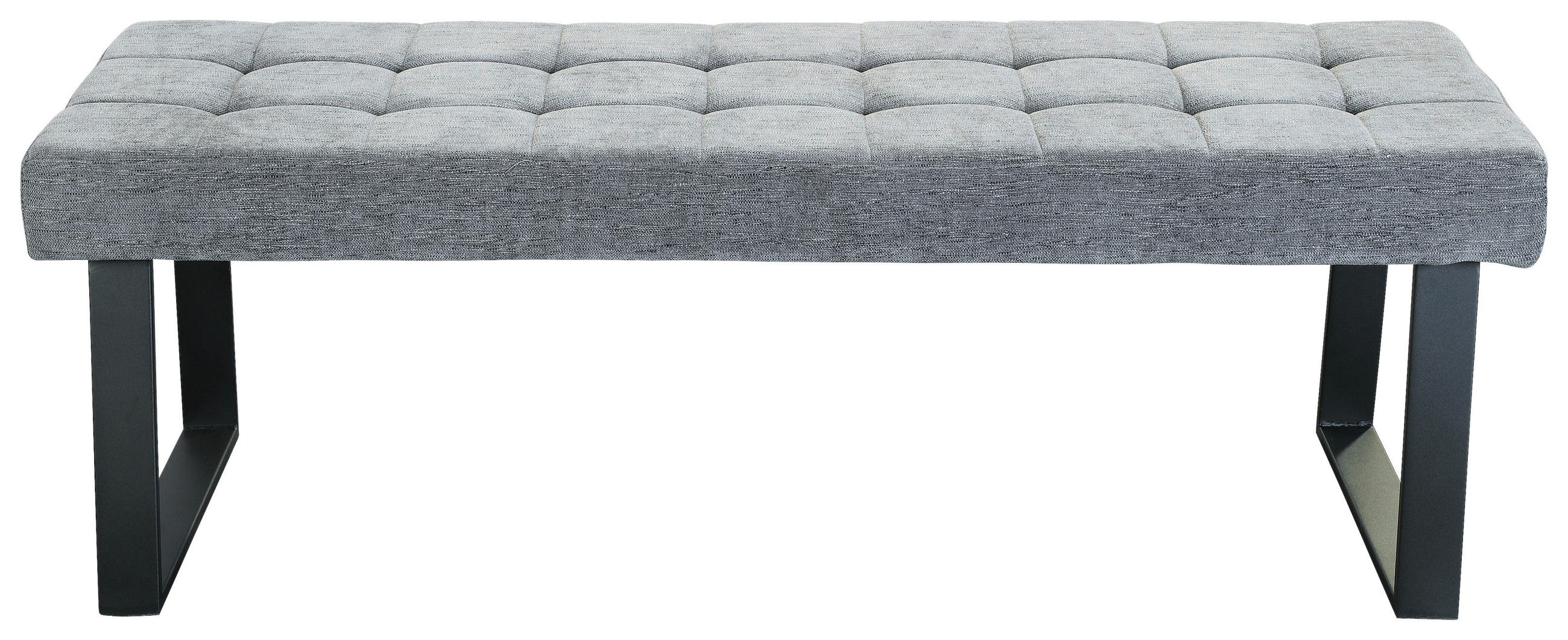 Thumbnail - Mid.you Sitzbank, Hellgrau, Metall, Textil, 2-Sitzer, 140x49x48 cm, Esszimmer, Bänke, Sitzbänke
