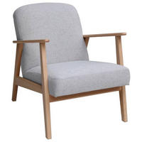 SESSEL in Webstoff Silberfarben, Buchefarben  - Buchefarben/Silberfarben, Modern, Holz/Textil (63/78/78cm) - Livetastic