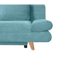 SCHLAFSOFA mit Schlafen auf Sitzhöhe, haustierfreundlicher Bezug Cord Türkis - Türkis/Buchefarben, KONVENTIONELL, Holz/Textil (200/75/85cm) - Carryhome