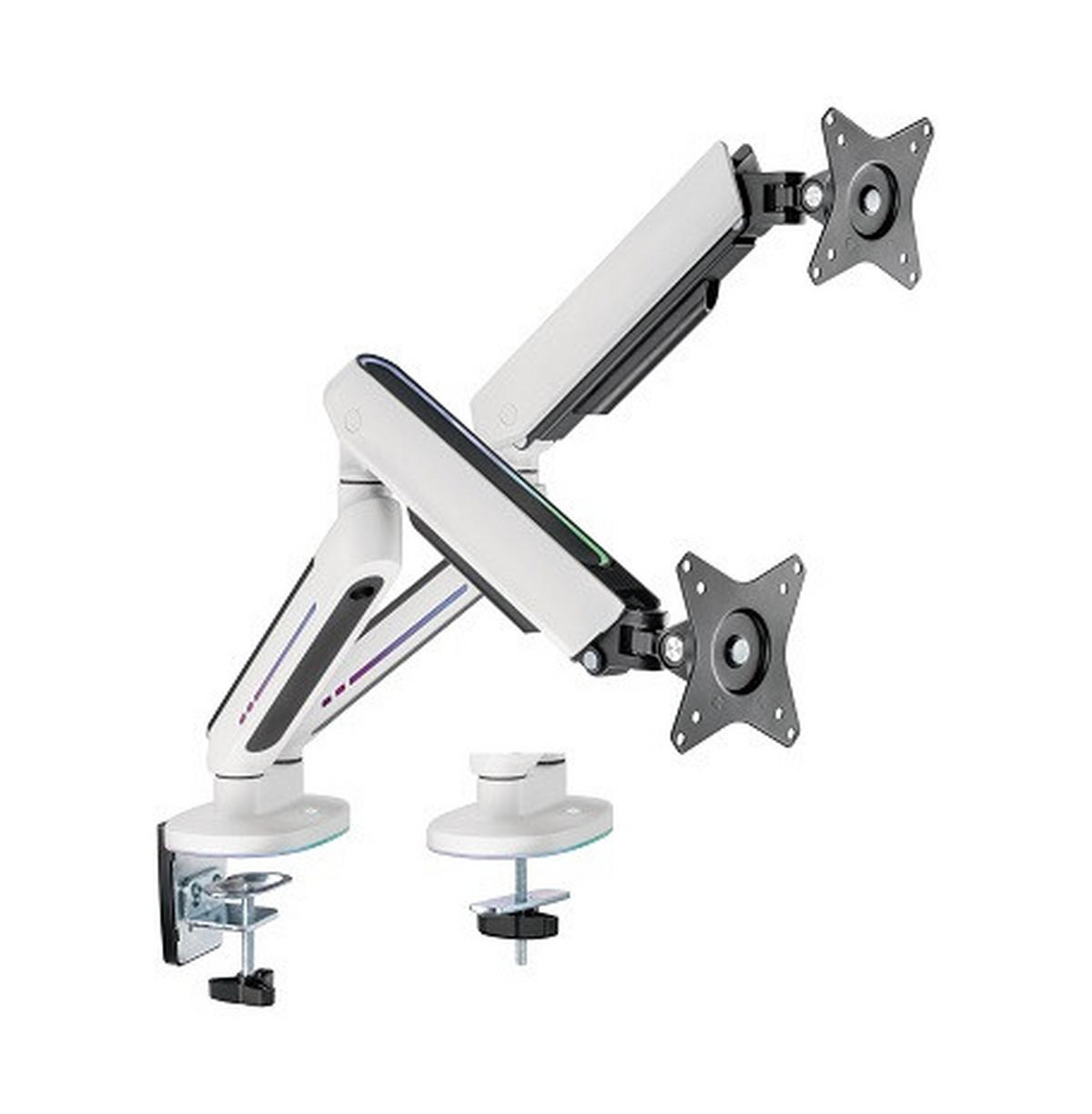 MONITOR-HALTERUNG Metall, Kunststoff Weiß  - Weiß, Design, Kunststoff/Metall (105/62,2/15,2cm) - Boxxx