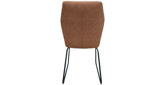STUHL - Schwarz/Orange, Design, Textil/Metall (49/89,5/65cm) - Novel