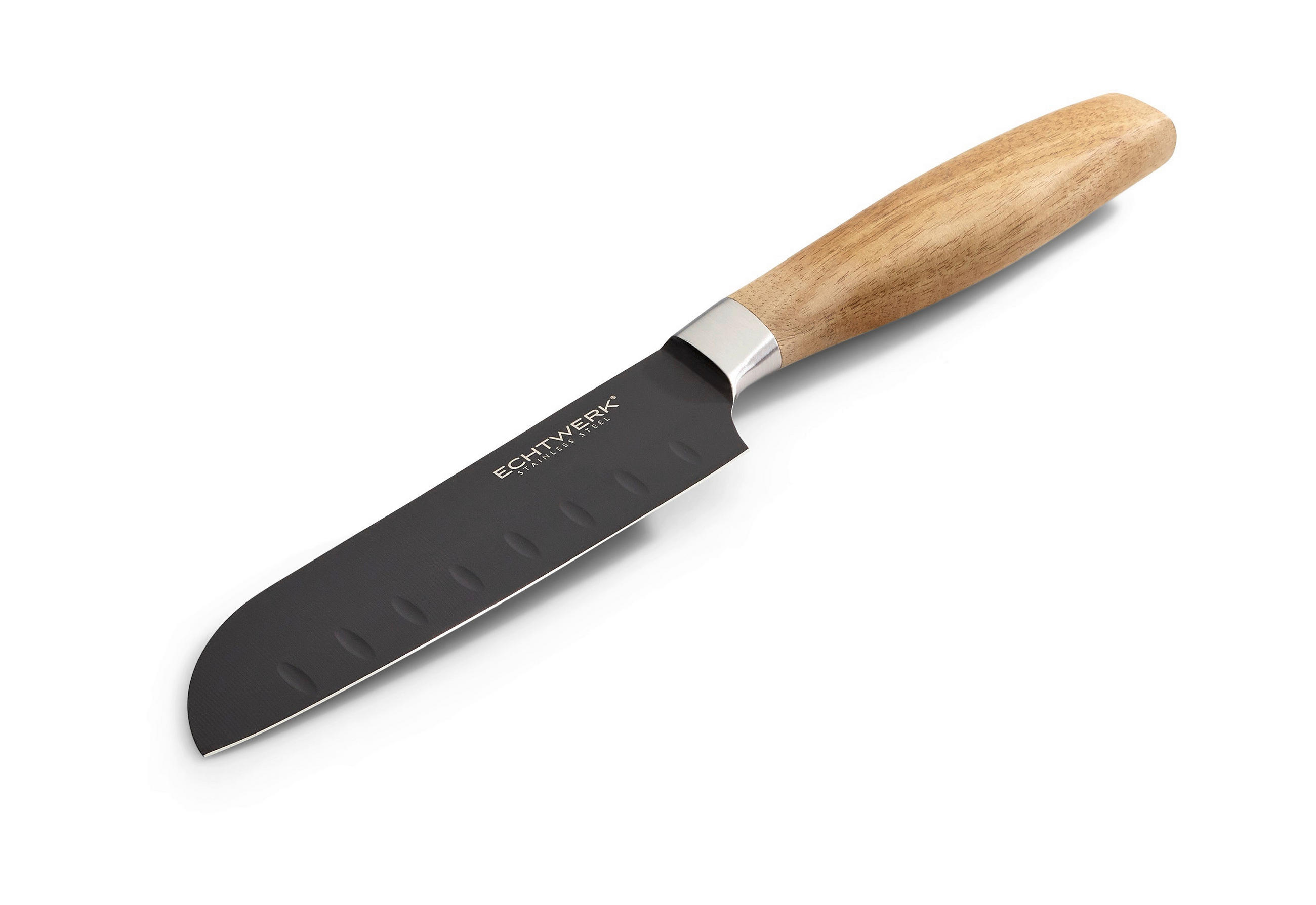 SANTOKUKNIV  - svart, Basics, metall/trä (15cm) - Echtwerk