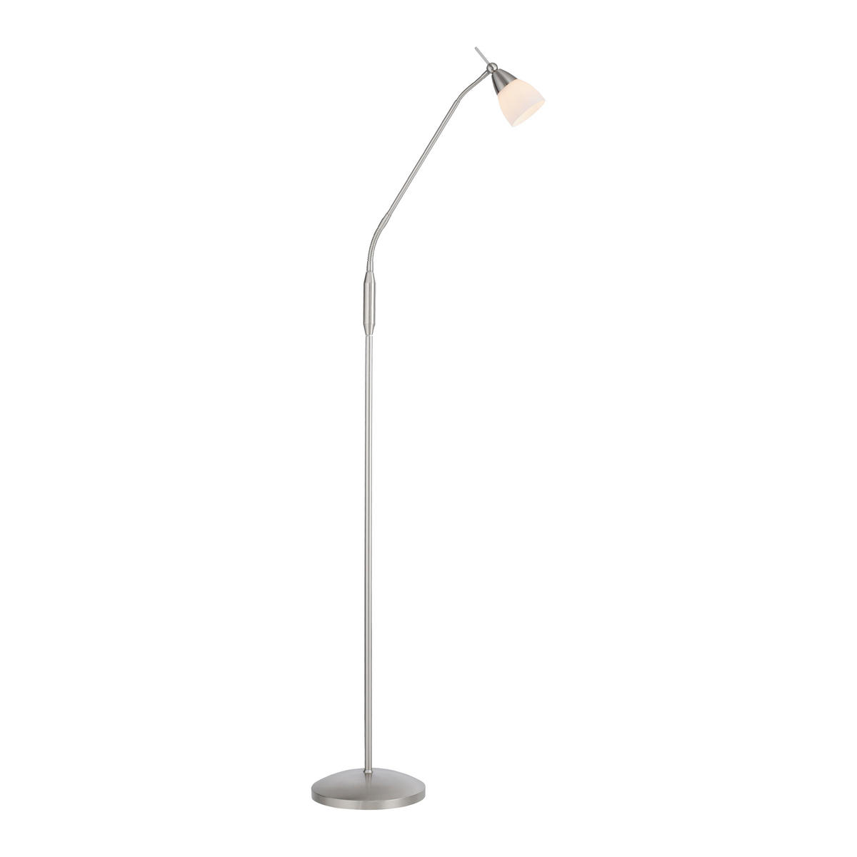 LED-STEHLEUCHTE 74/74/163 cm    - Edelstahlfarben, Basics, Glas/Metall (74/74/163cm) - Paul Neuhaus