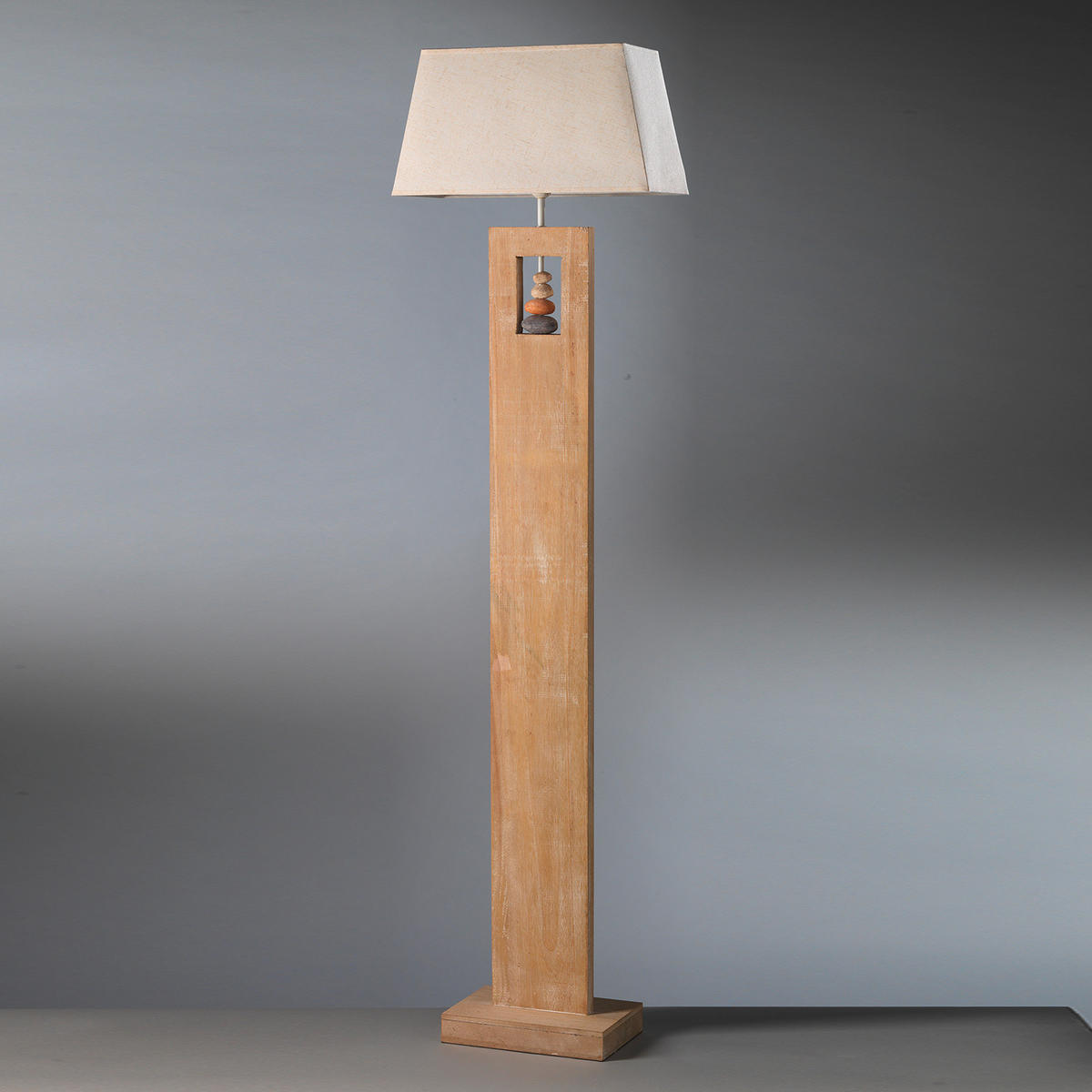 STEHLEUCHTE 45/23/170 cm    - Beige, Natur, Holz/Textil (45/23/170cm)